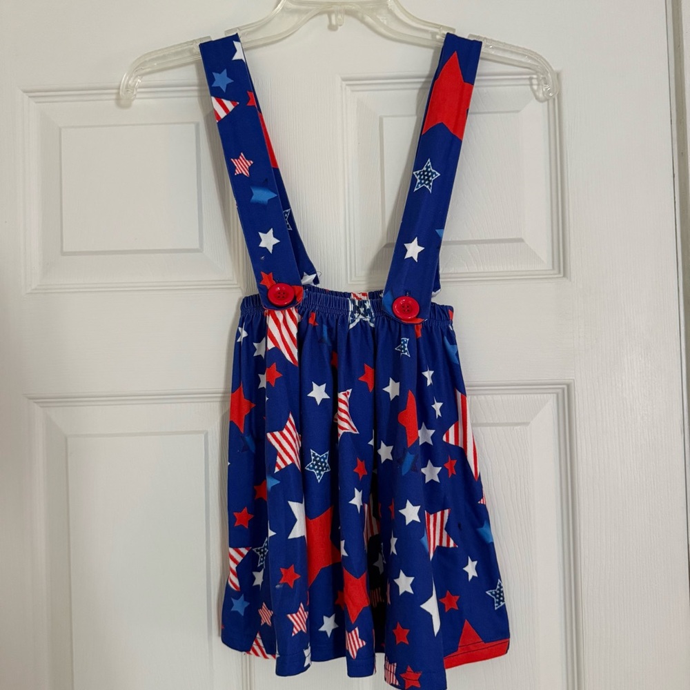 Blue Star and Stripe Suspender Skirt